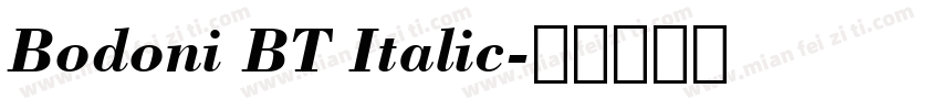 Bodoni BT Italic字体转换